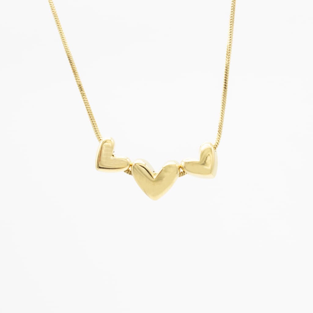 Collar de Corazones Lisos Acero