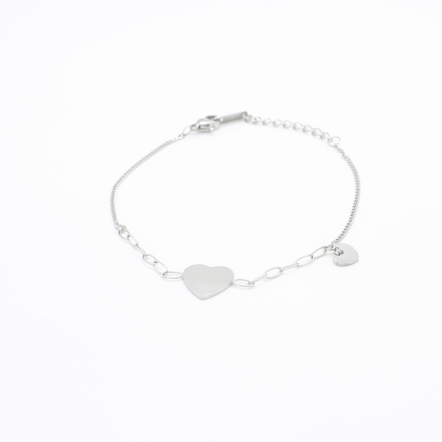 Pulsera de Dos Corazones Acero