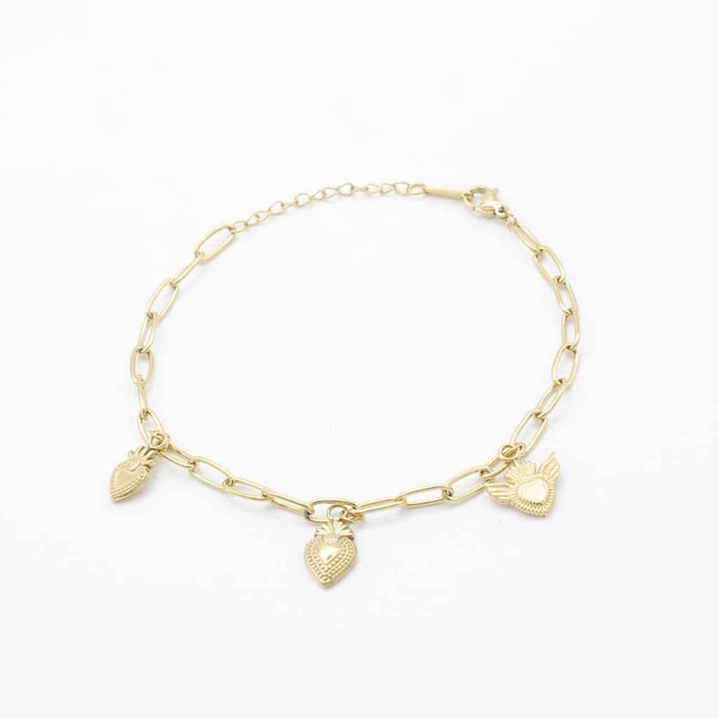 Pulsera de Corazones Acero