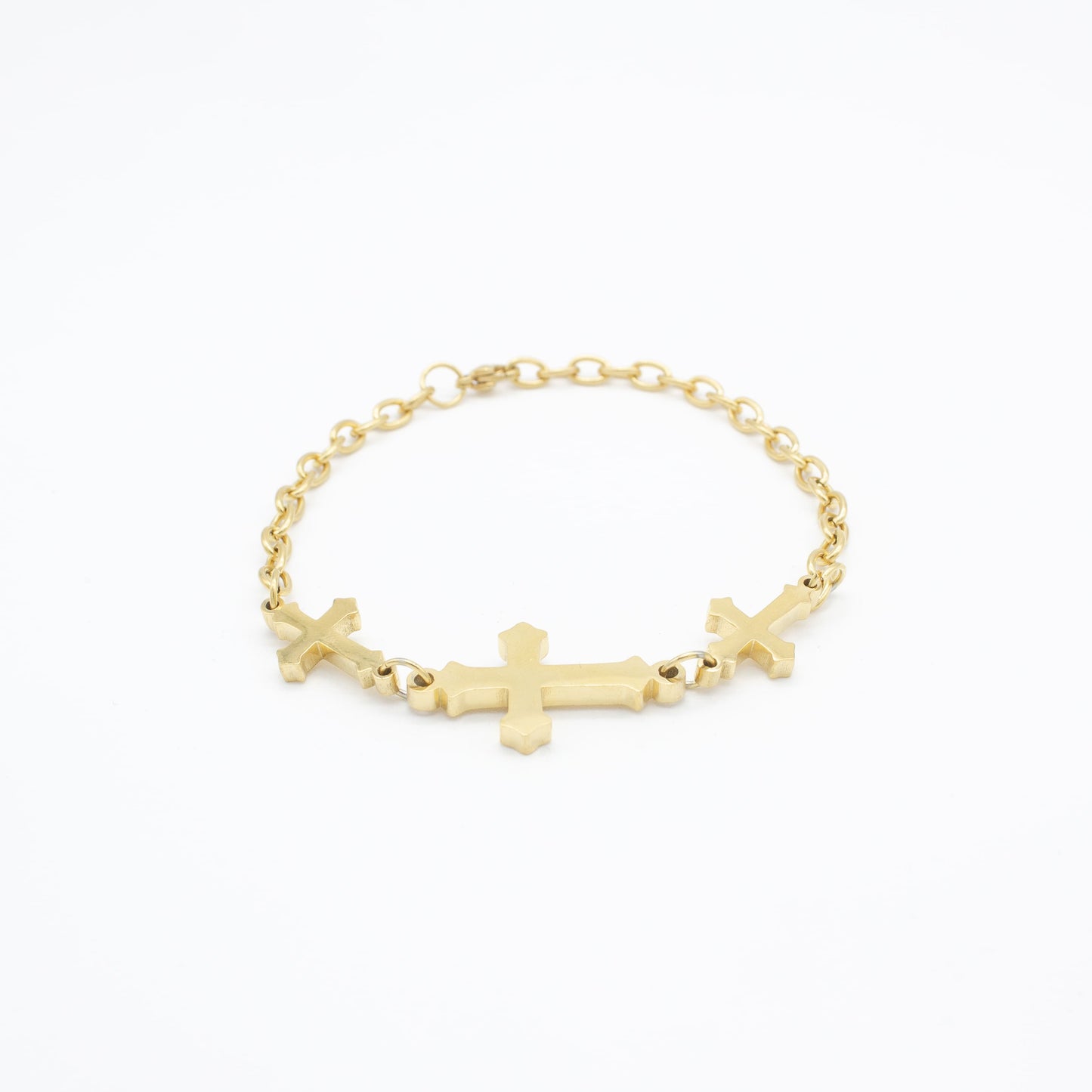 Pulsera de 3 Cruces Acero Hombre