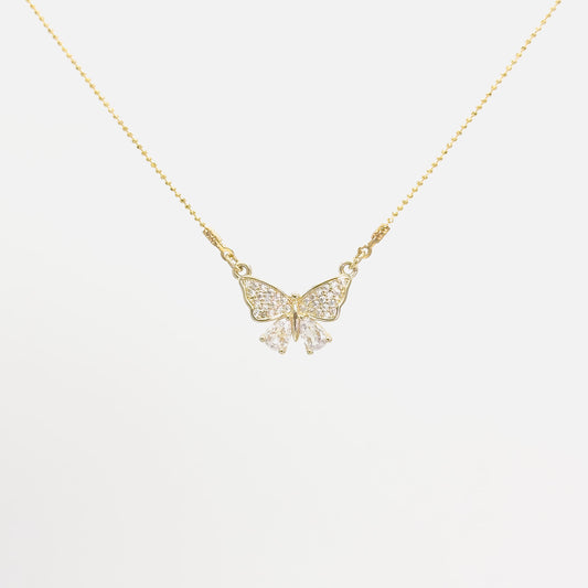 Collar de Mariposa Grande con Zirconia